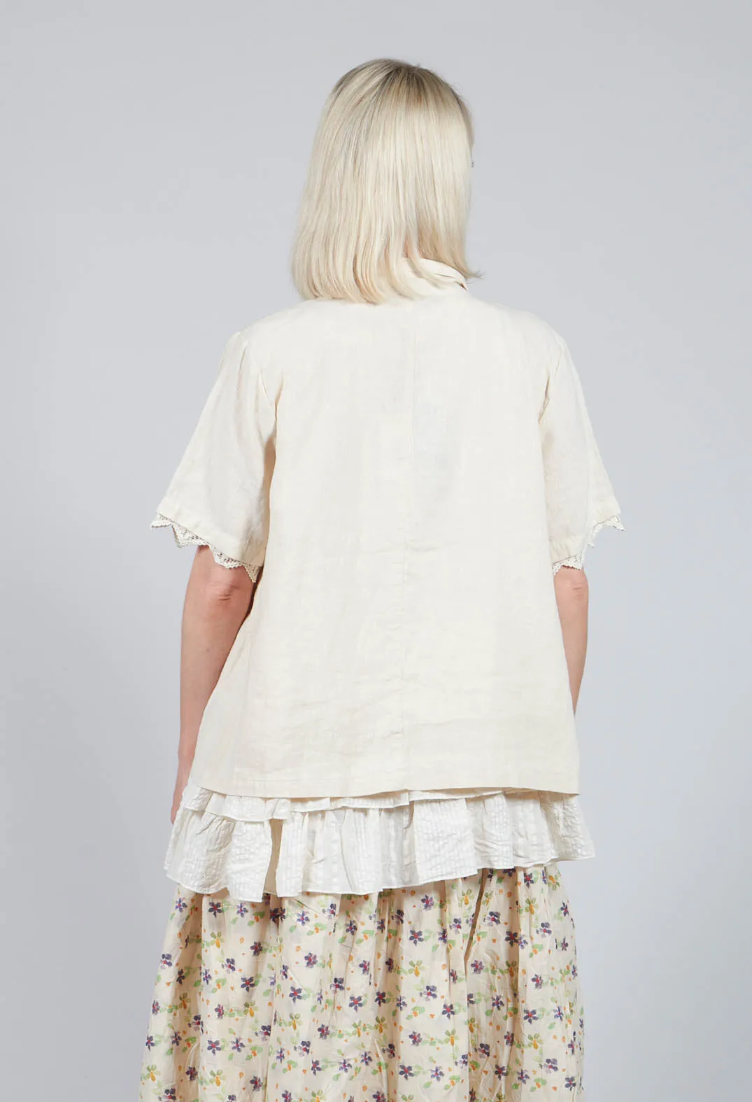 Iris Blouse in Bone White