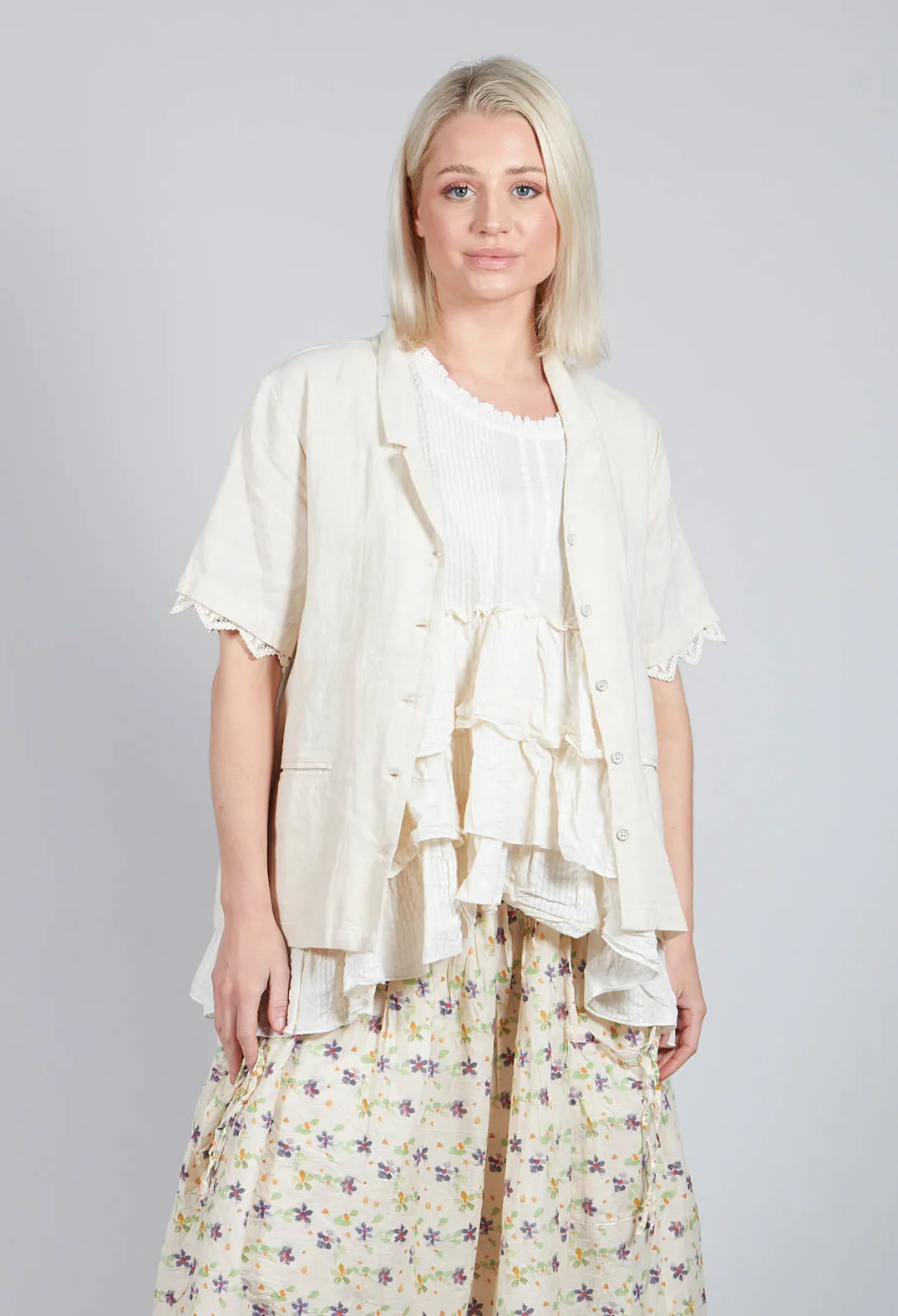 Iris Blouse in Bone White