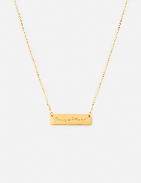 Jesus Equals Friend Bar Necklace