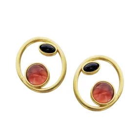 Joidart Murano Glass Open Circle Post Earrings