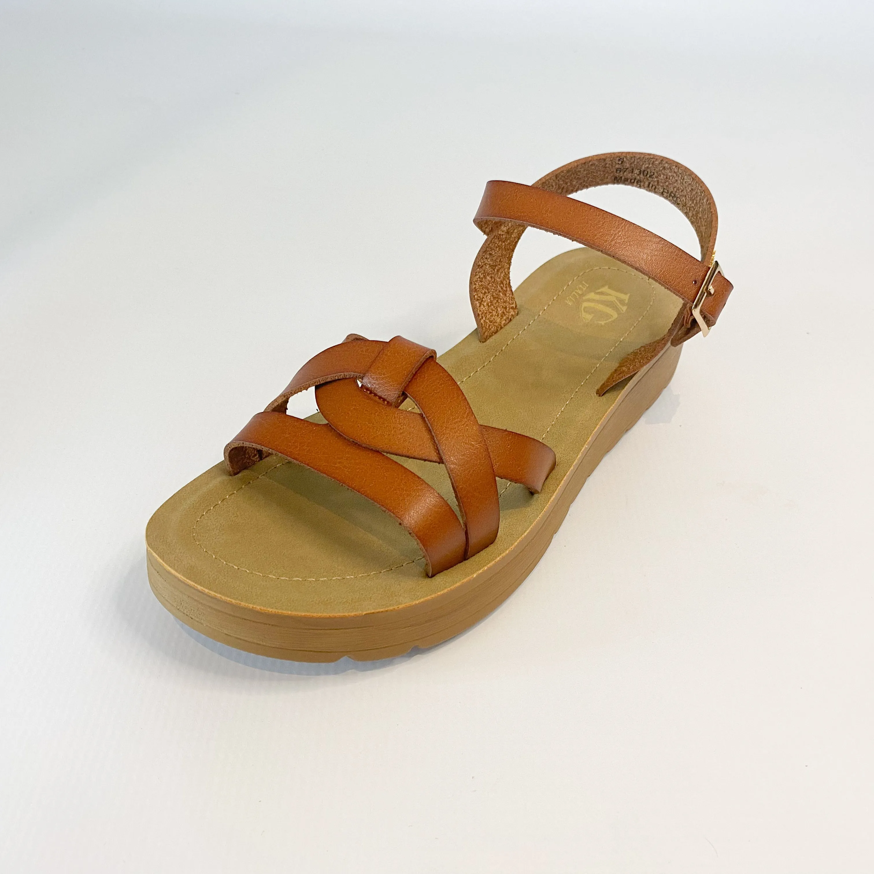 KG tan strappy sandal