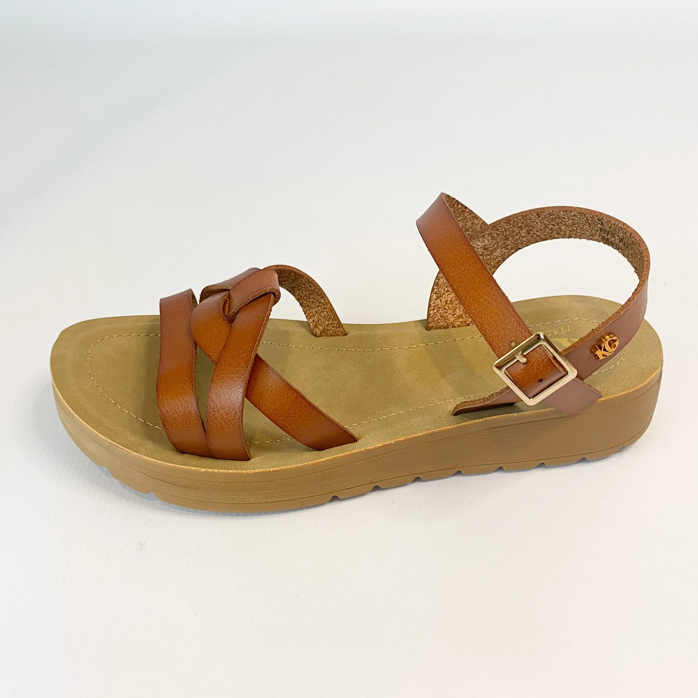 KG tan strappy sandal