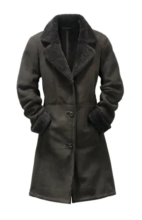 Ladies coat Iceland lambskin, Anthracite | Manufactum