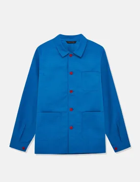 Le Laboureur Work Jacket (Cotton Drill) - Bugatti Blue/Red Buttons