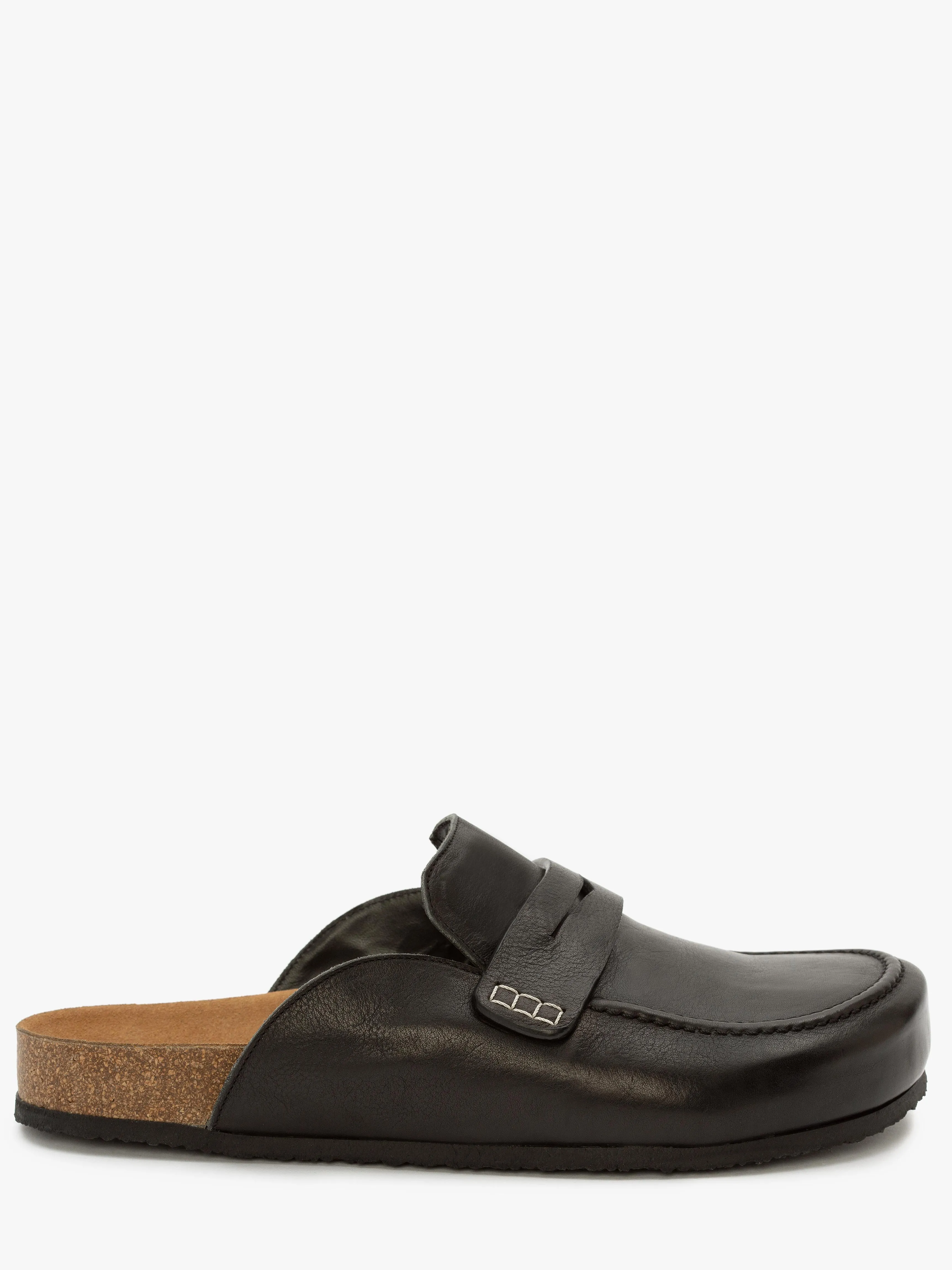 Leather Loafer Mules