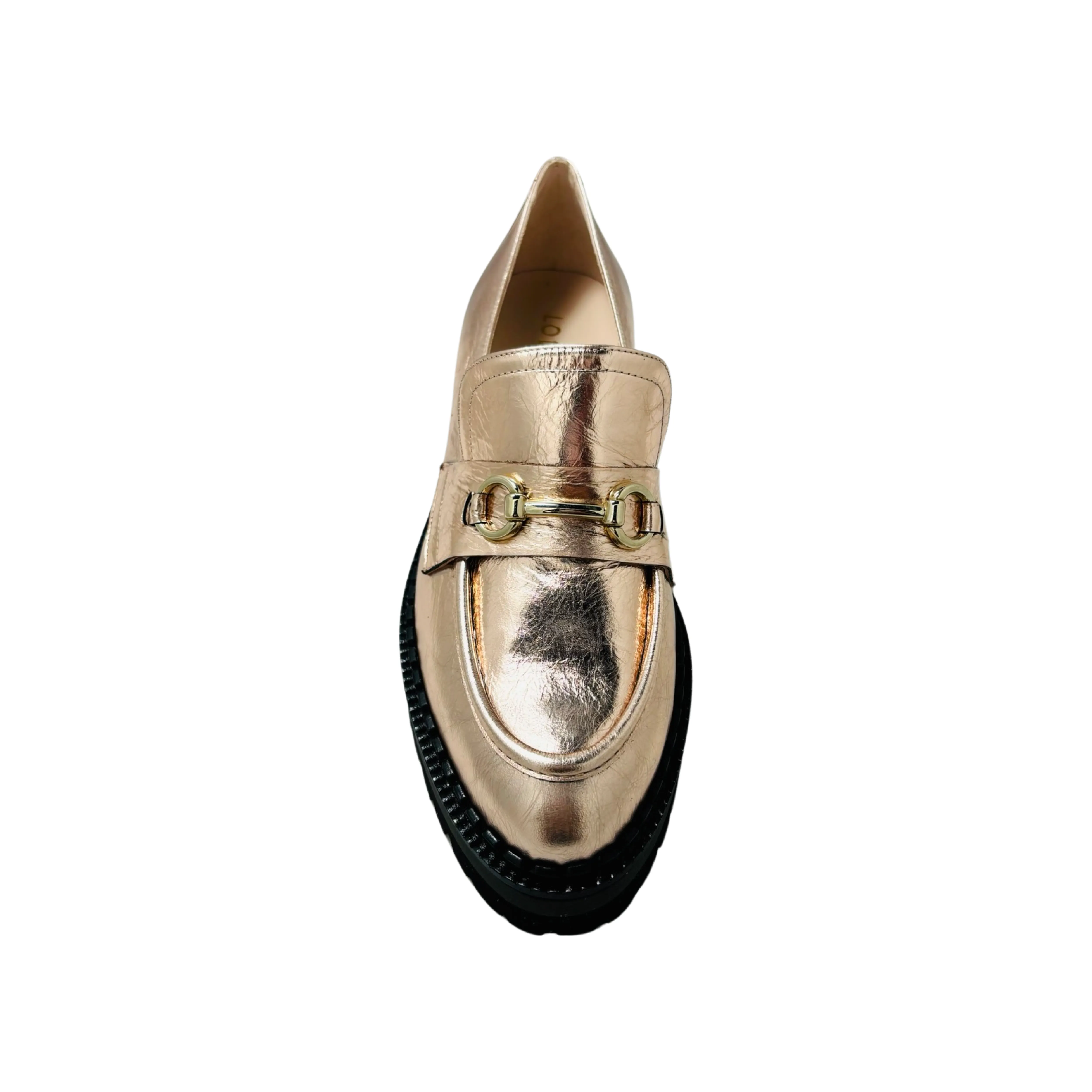 LEN3400 Rose Gold Metallic Loafer