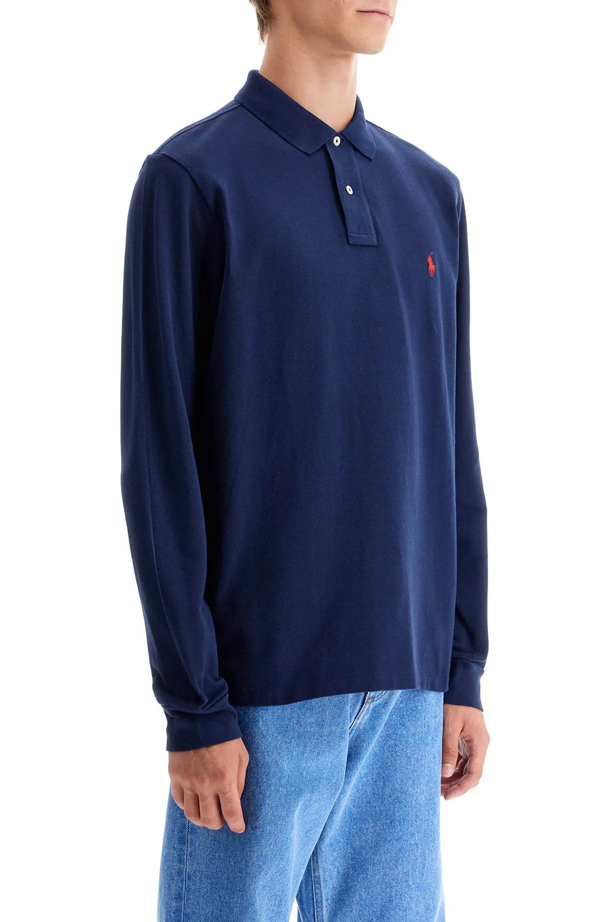 long-sleeved polo shirt