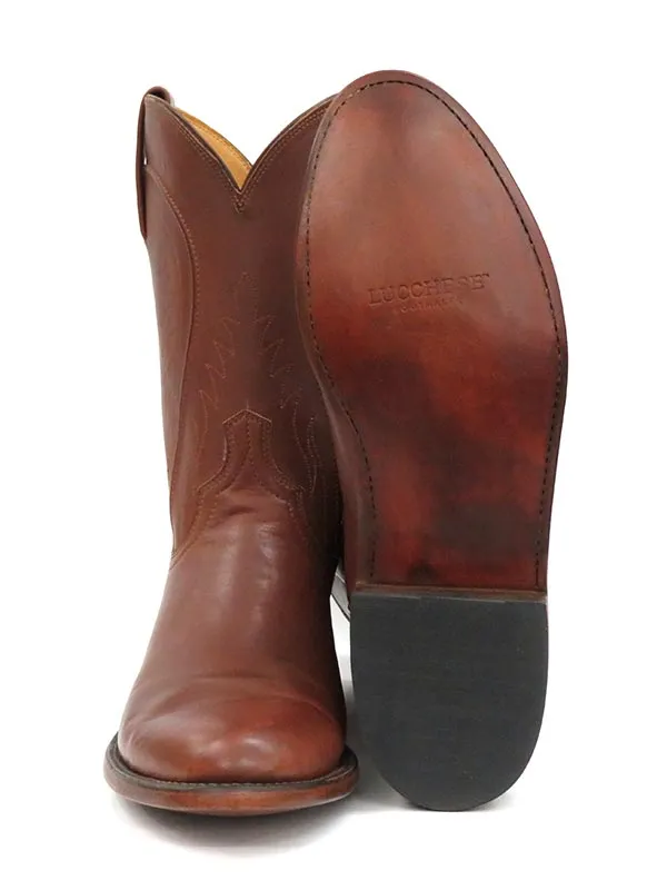 Lucchese HL3504.RR Mens Heritage Boots Ranchhand Tan Burnished -D