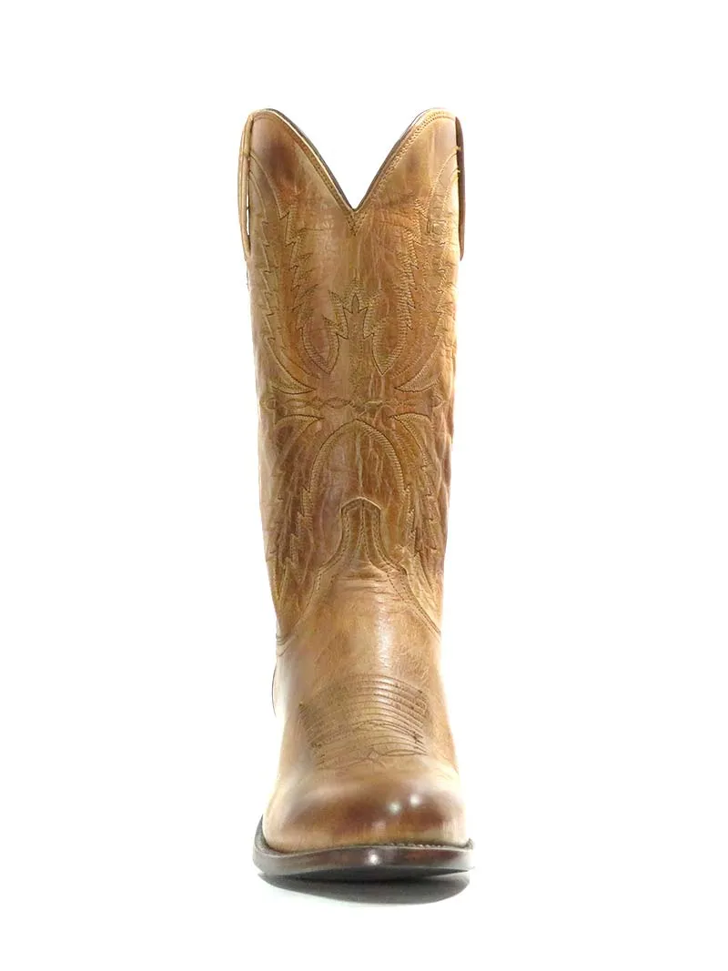 Lucchese N1547.R4 Mens Crayton Burnished Mad Goat Cowboy Boot Tan