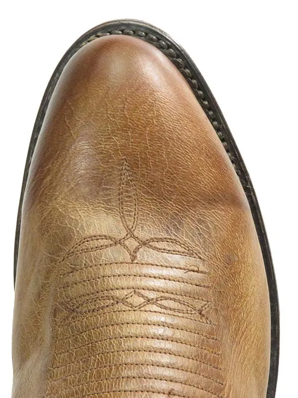 Lucchese N1547.R4 Mens Crayton Burnished Mad Goat Cowboy Boot Tan