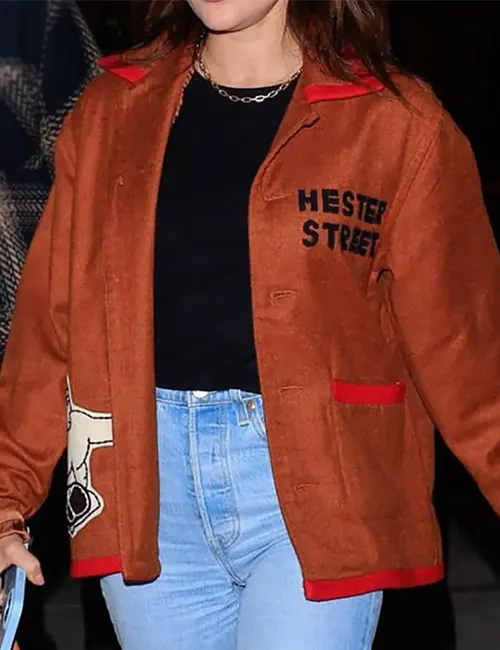 Lucy Hale Boxing Felt Brown Jacket - William Jacket