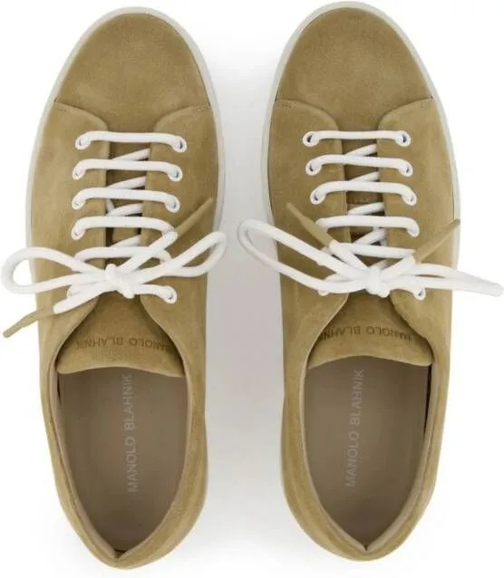 Manolo Blahnik Semanado suede sneakers Neutrals