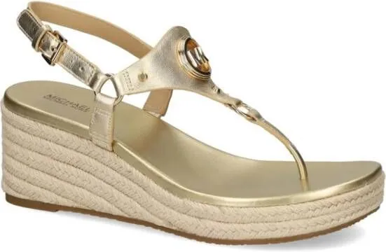 Michael Kors Casey logo-plaque sandals Gold