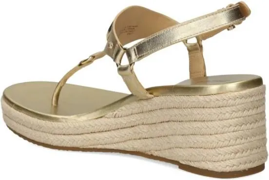 Michael Kors Casey logo-plaque sandals Gold