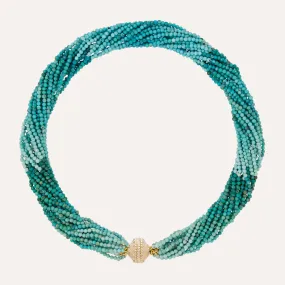 Michel Ombre Turquoise Multi-Strand Necklace