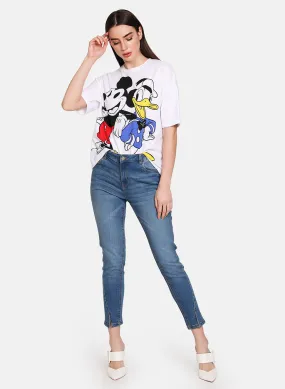 Mickey Mouse & Donald Duck Disney  Printed T-Shirt