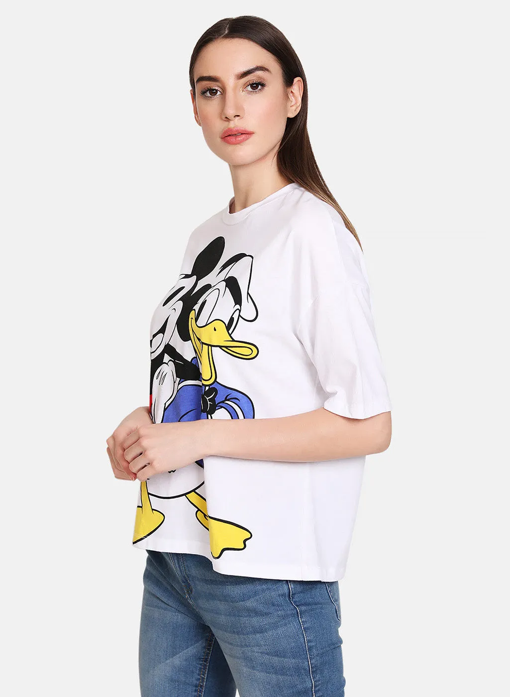 Mickey Mouse & Donald Duck Disney  Printed T-Shirt