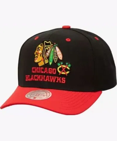 Mitchell & Ness Men's NHL Chicago Blackhawks All In 2.0 Pro Crown Adjustable Hat