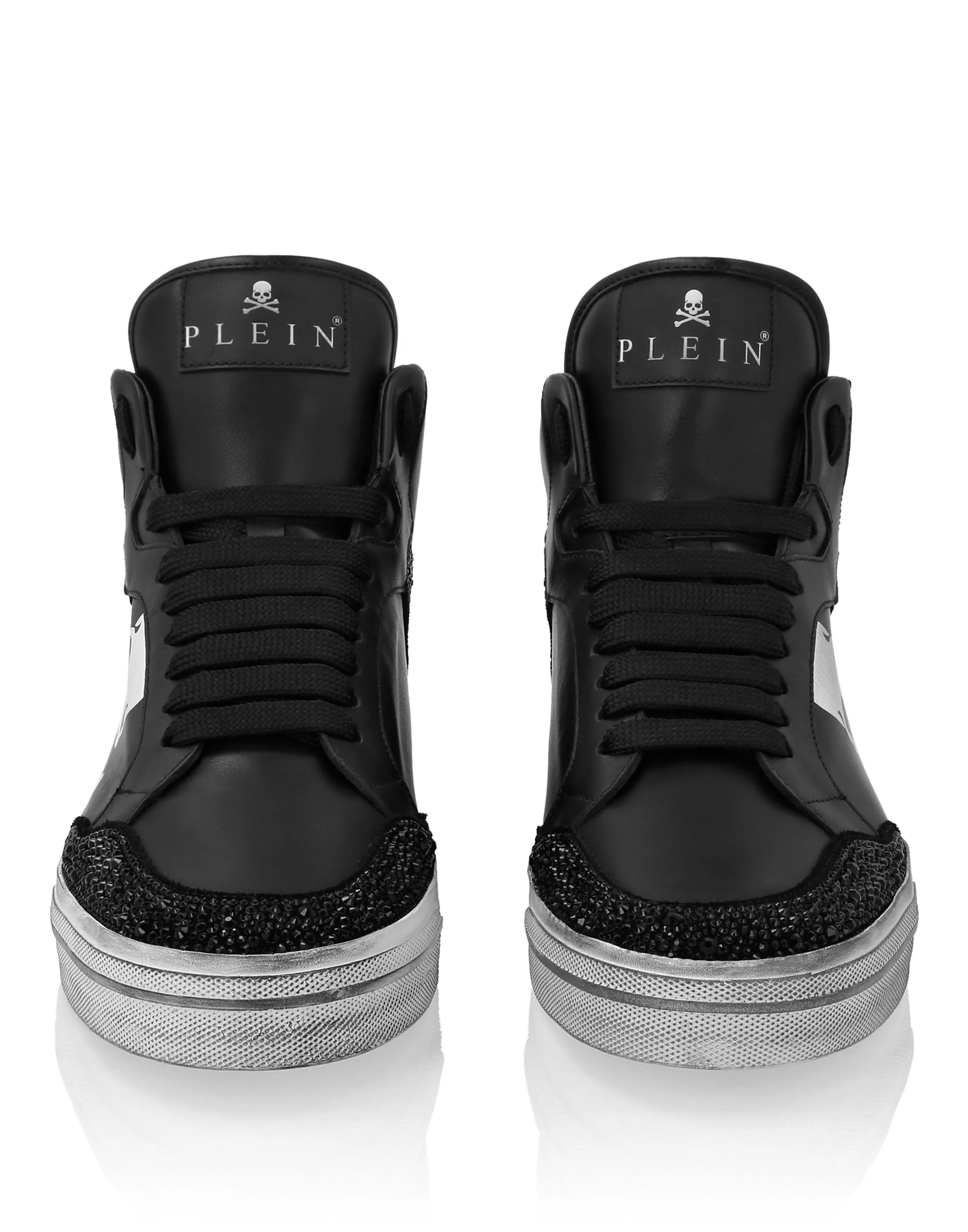 Nappa Leather Hi-Top Sneakers Strass Retrokickz TM