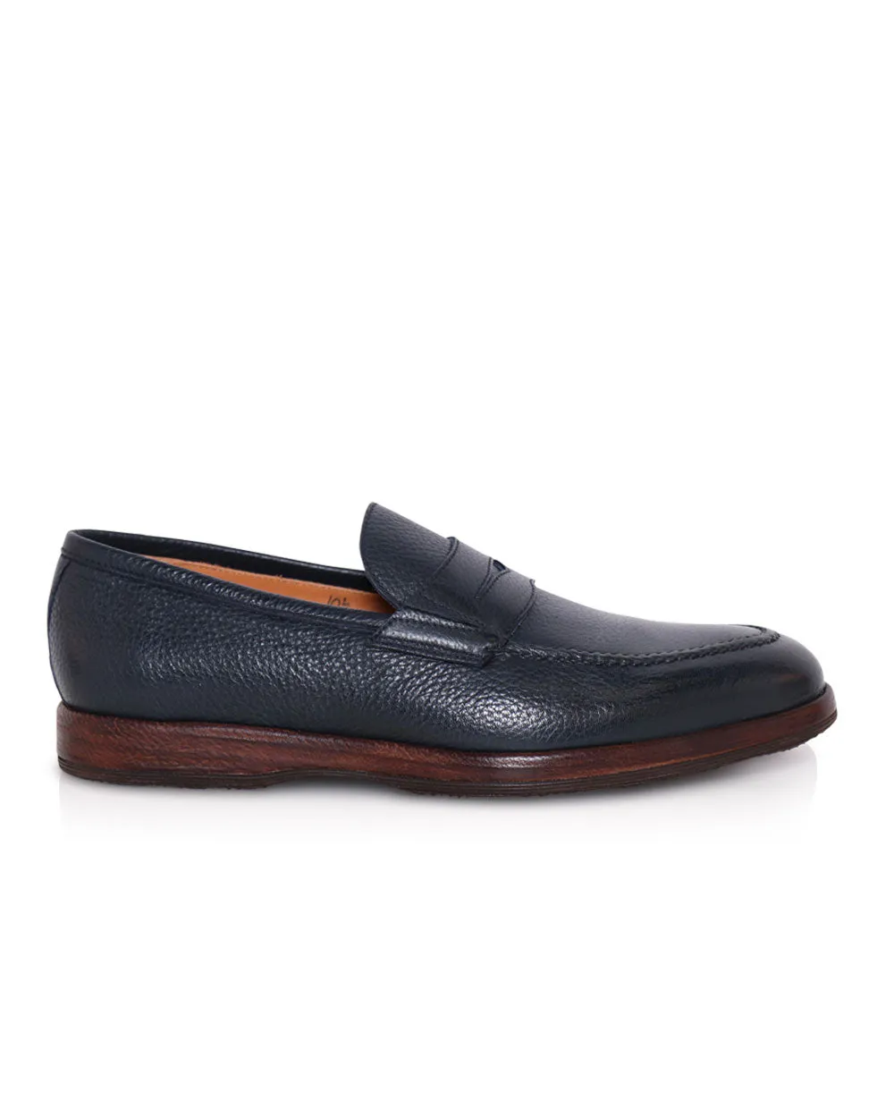 Navy Blue Principe Grain Loafer