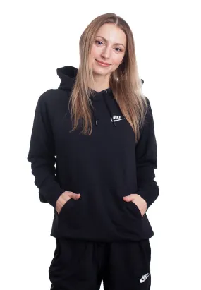 Nike - W NSW ESSNTL Hoodie PO FLC Black/White - Hoodie