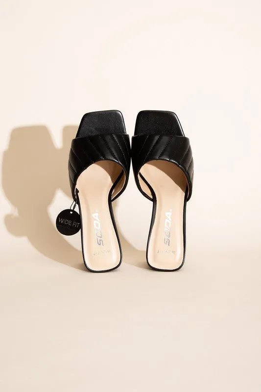 NINA SLIDE MULE HEELS