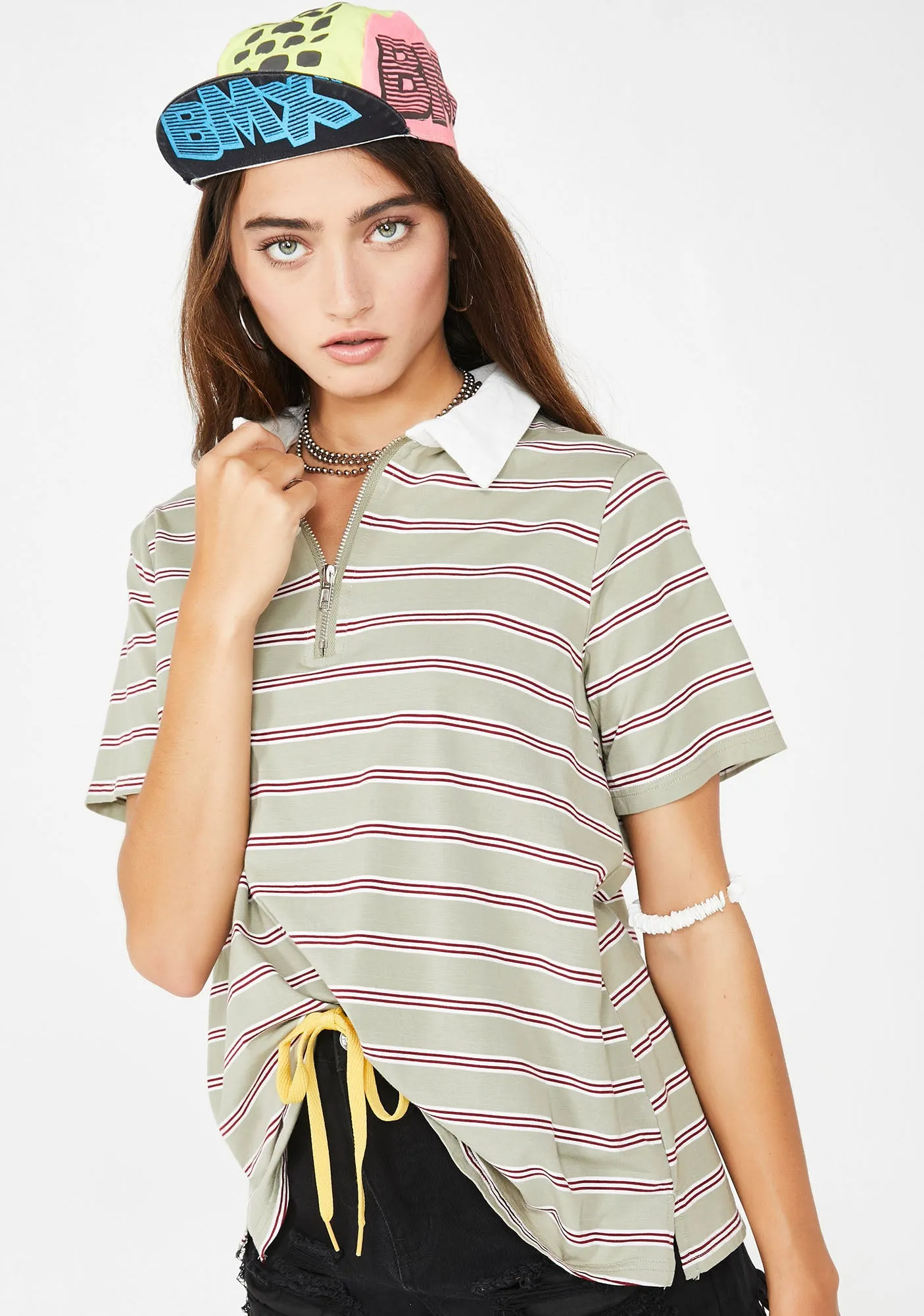 Olive Great Divide Polo Shirt-