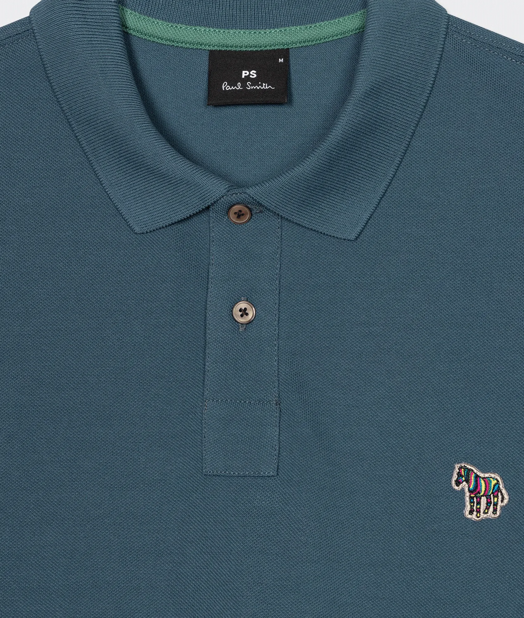 Organic Cotton Zebra Polo Shirt - Blue