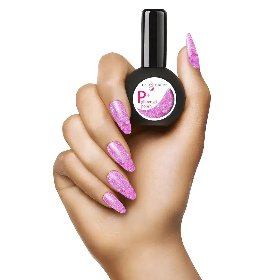 P+ Pixie Purple, Glitter Gel Polish, 15 ml (D)