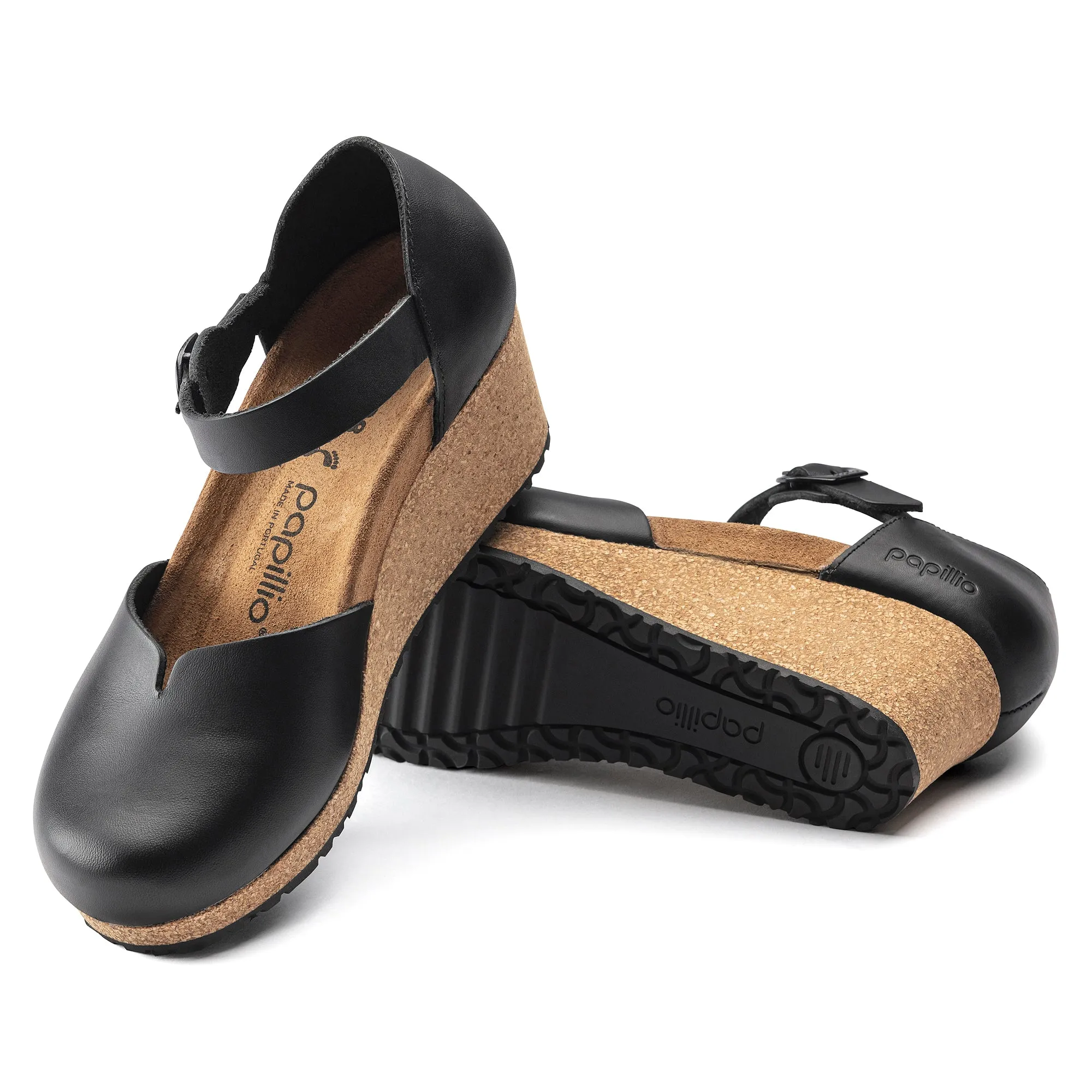 Papillio Mary black leather by Birkenstock