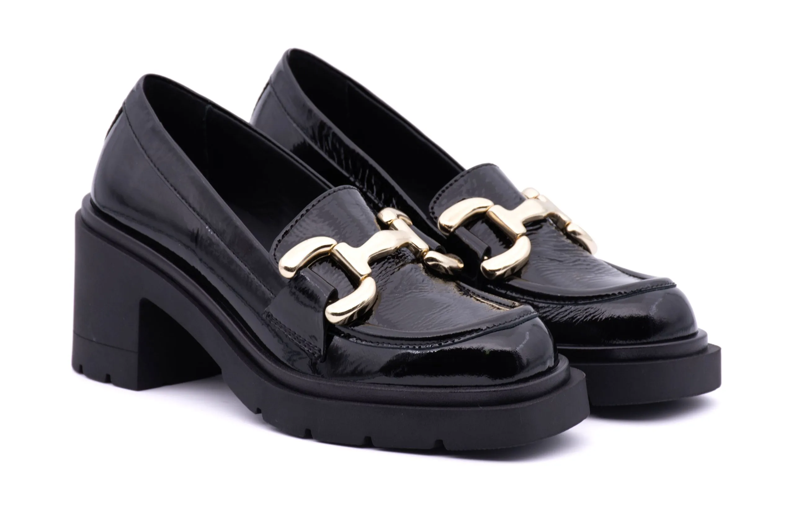 Patent Heeled Loafer