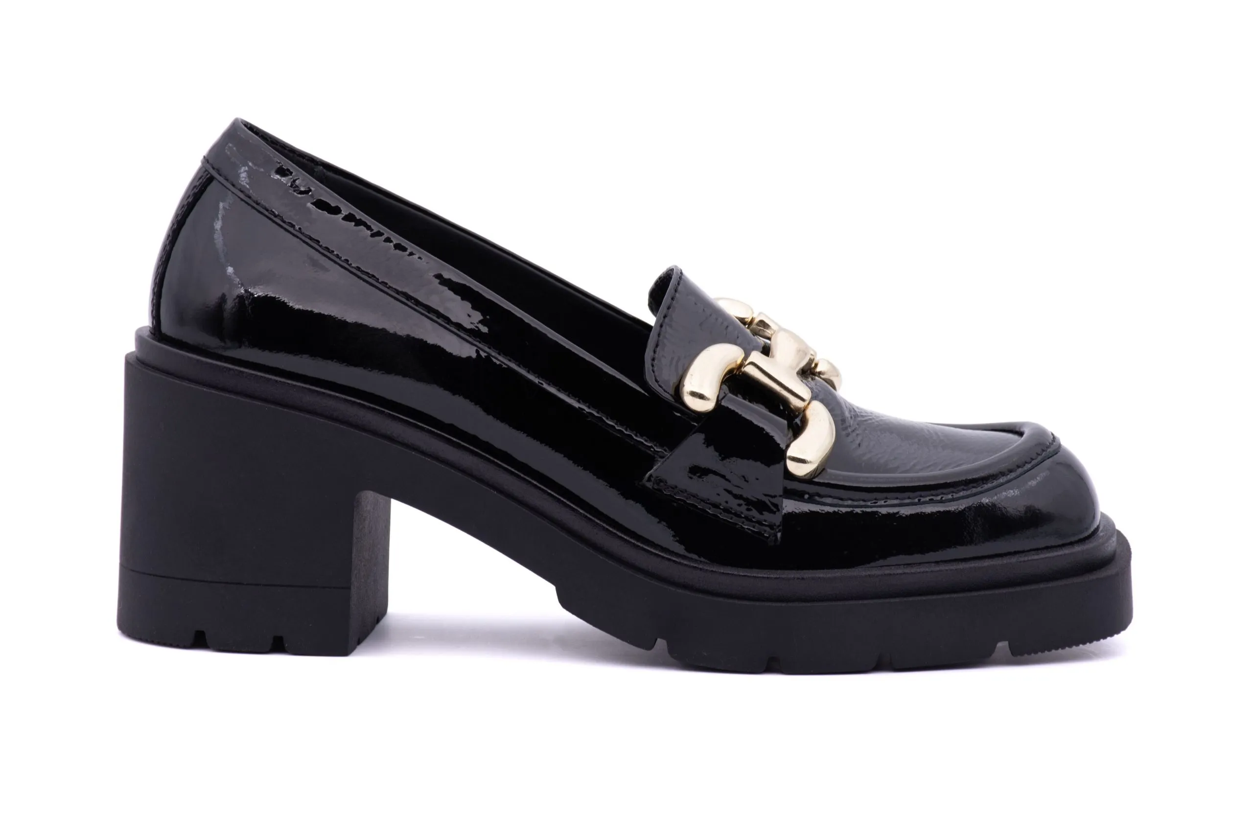 Patent Heeled Loafer