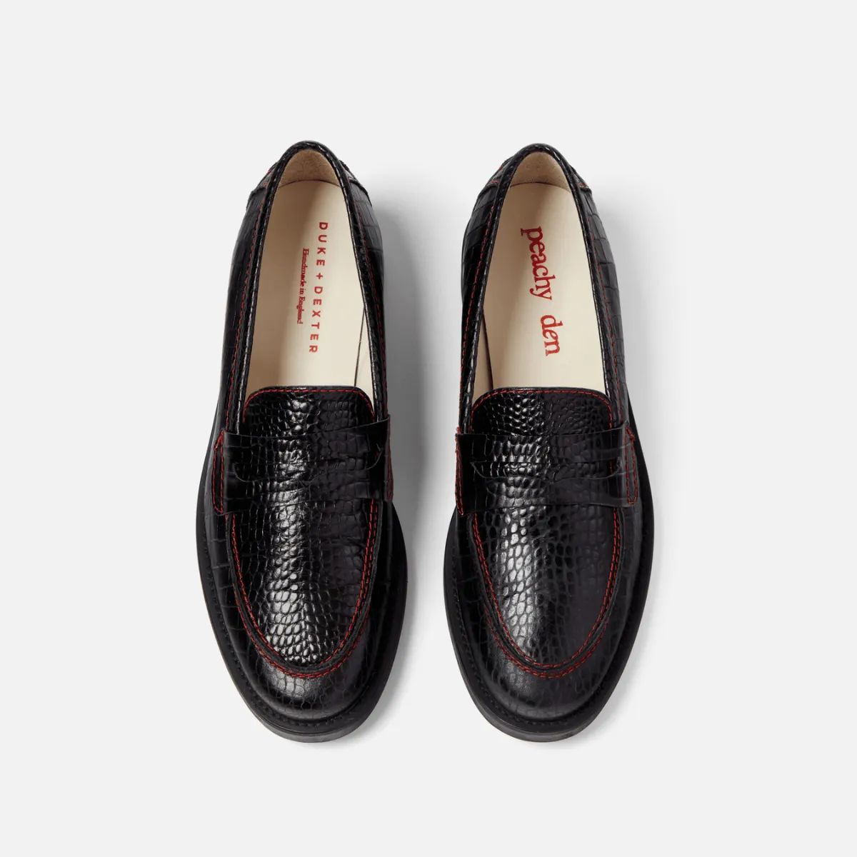 Peachy Den Black Croc Loafer - Women's