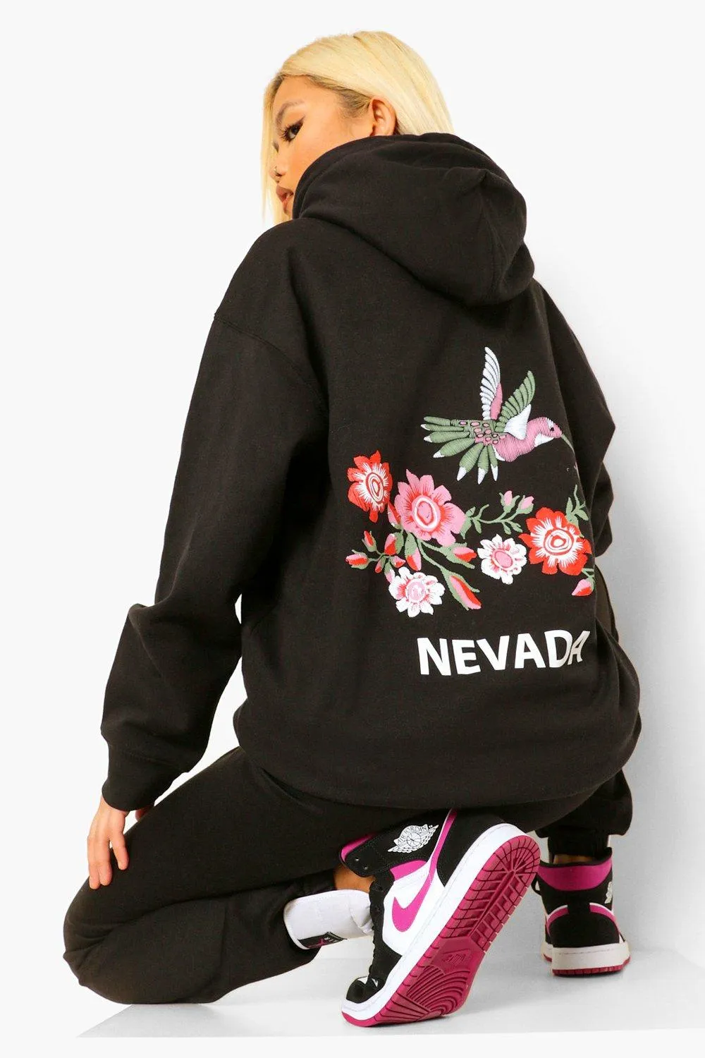 Petite 'Nevada' Back Print Hoody