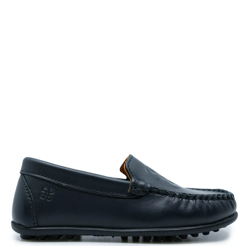 Porte Navy Embossed Loafer