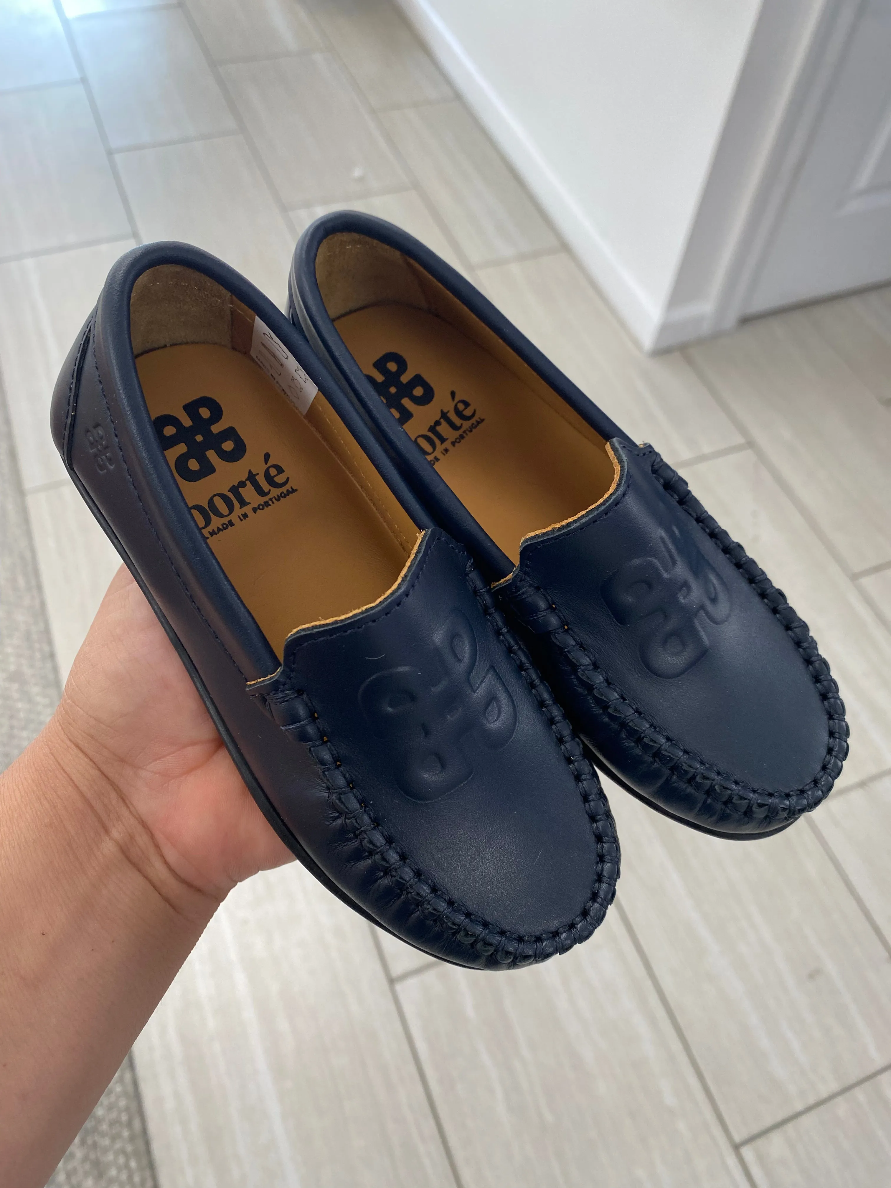 Porte Navy Embossed Loafer