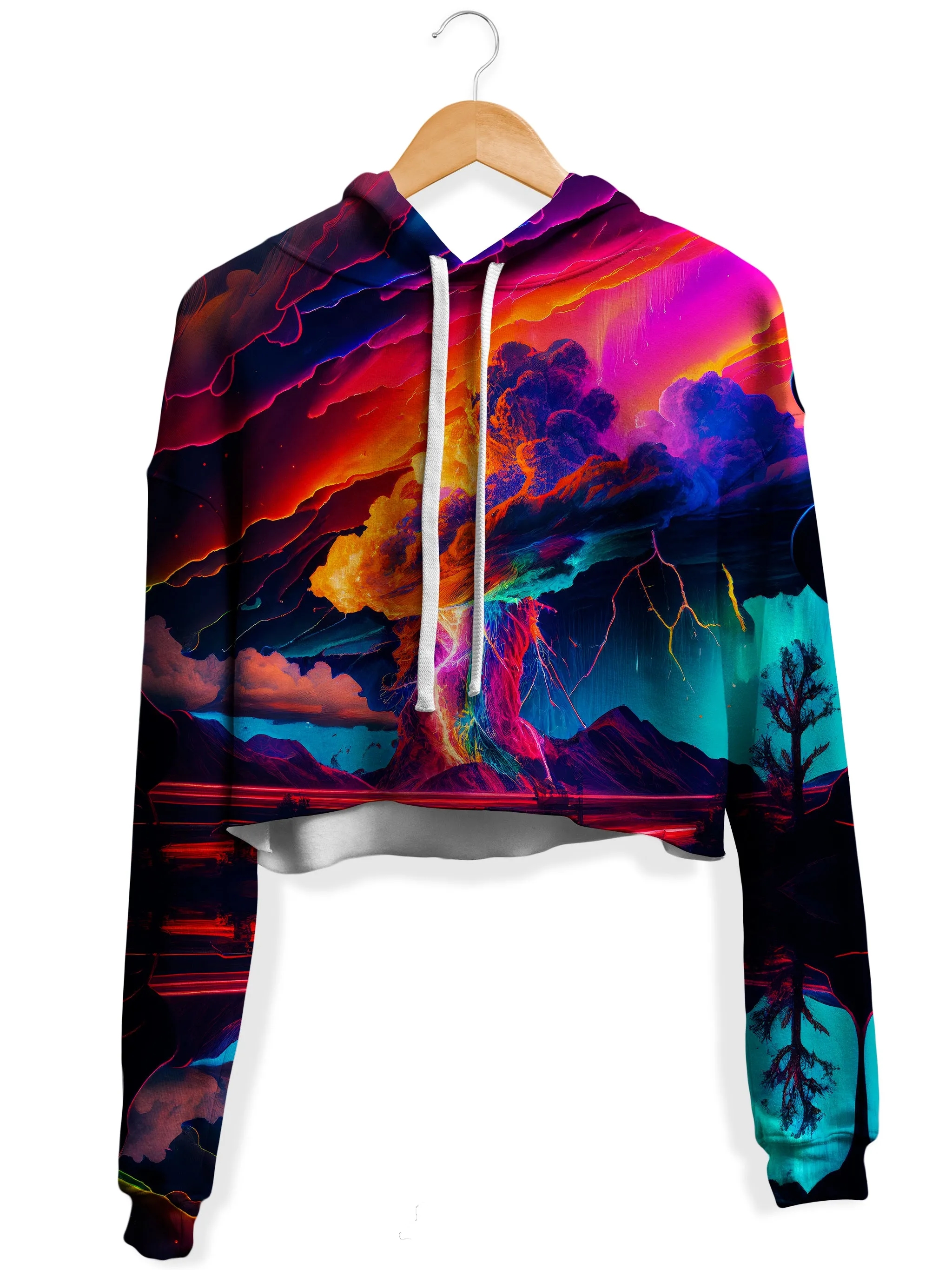 Rainbow Storm Crop Hoodie and Leggings Combo