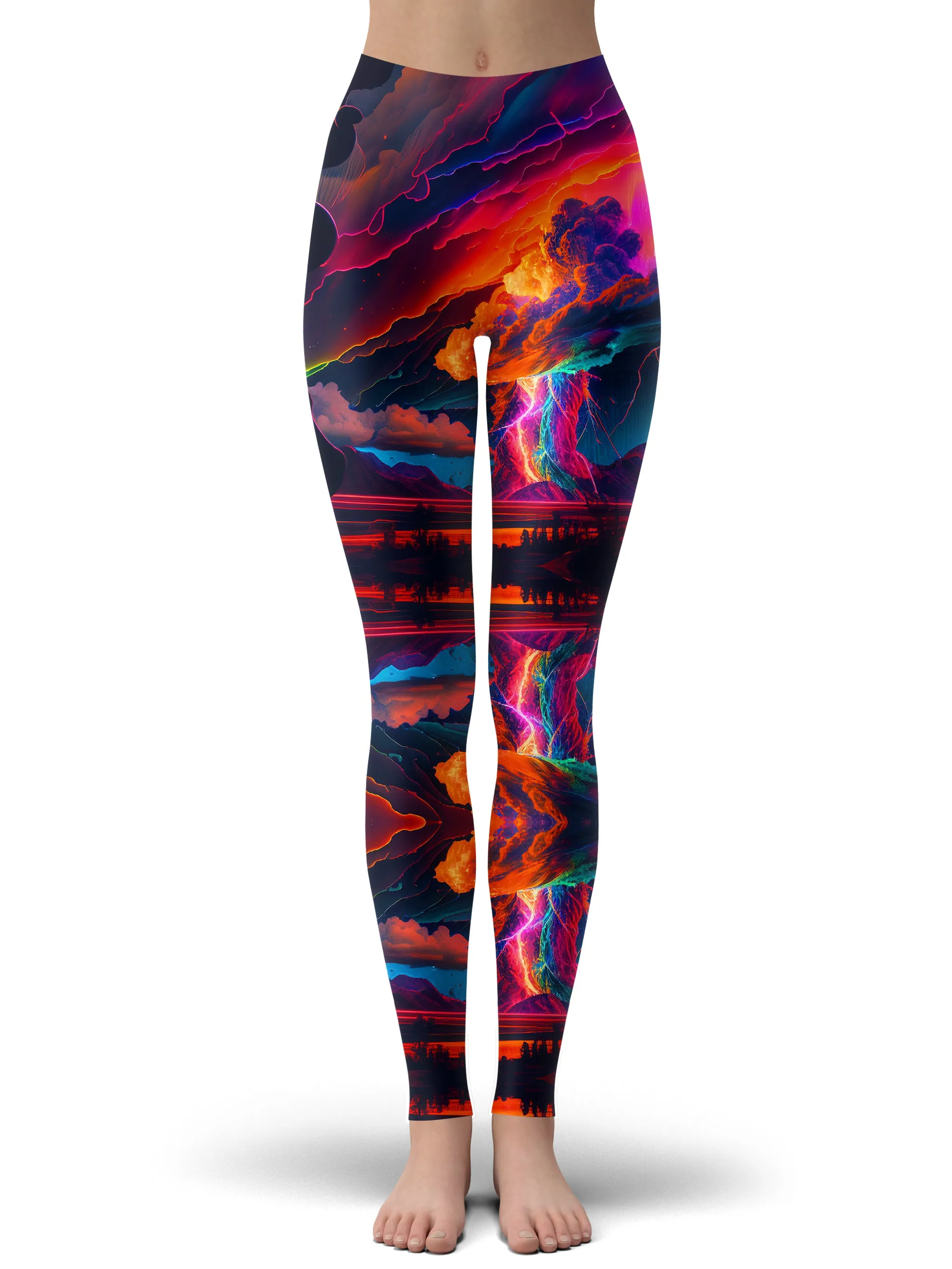 Rainbow Storm Crop Hoodie and Leggings Combo