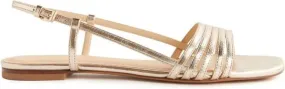 Reformation Millie Lattice flat sandals Gold