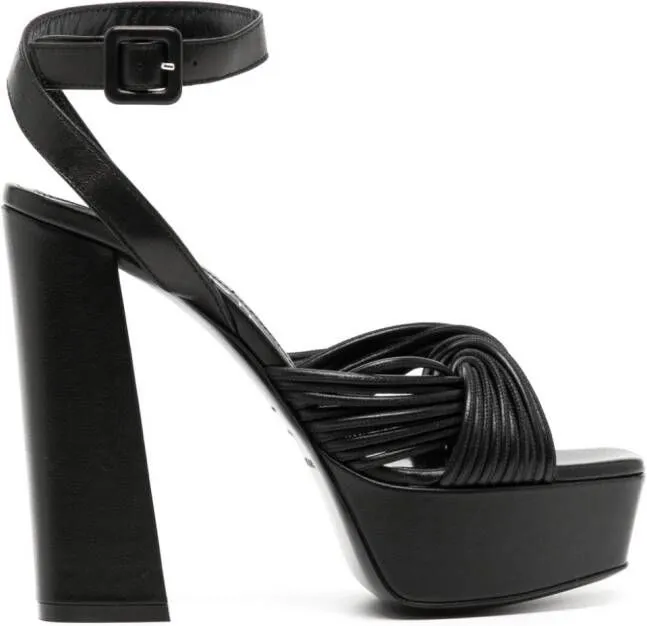 Sergio Rossi sr Akida 130mm leather sandals Black