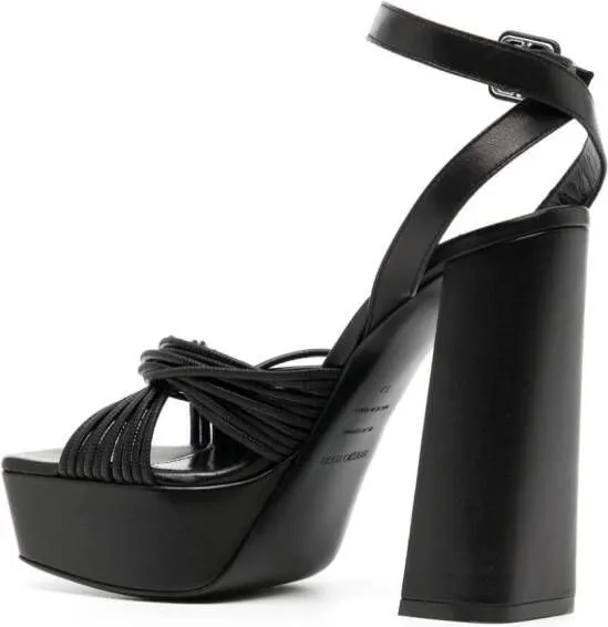 Sergio Rossi sr Akida 130mm leather sandals Black