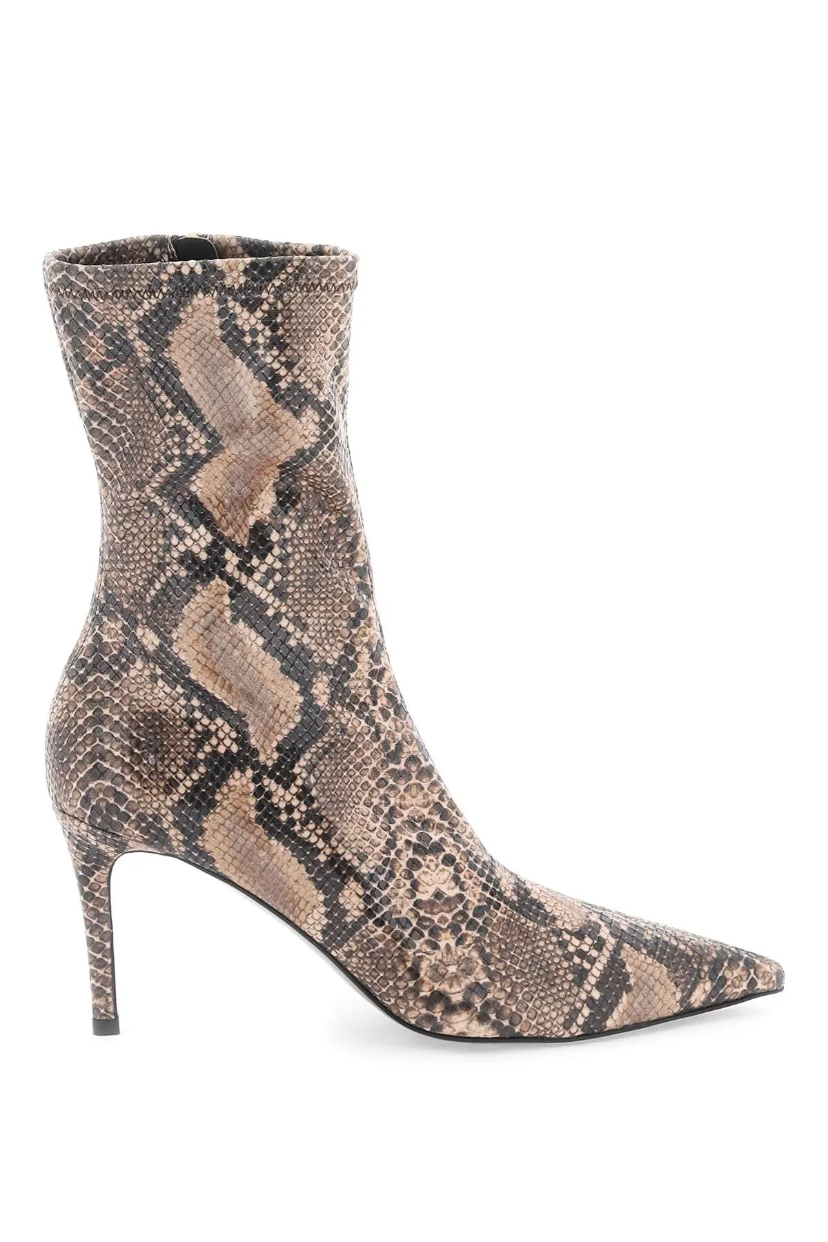 Stella mccartney python print ankle boots 810264 AP0180 COFFEE