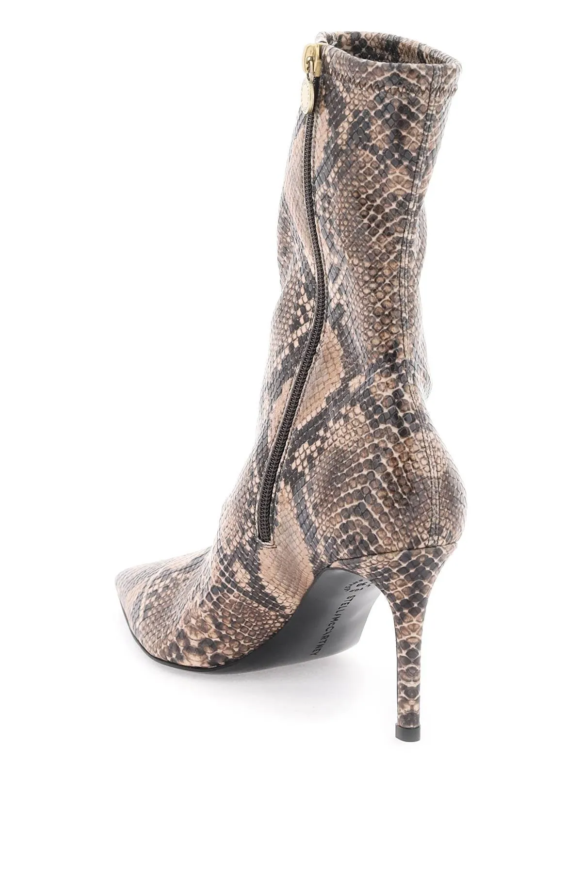 Stella mccartney python print ankle boots 810264 AP0180 COFFEE