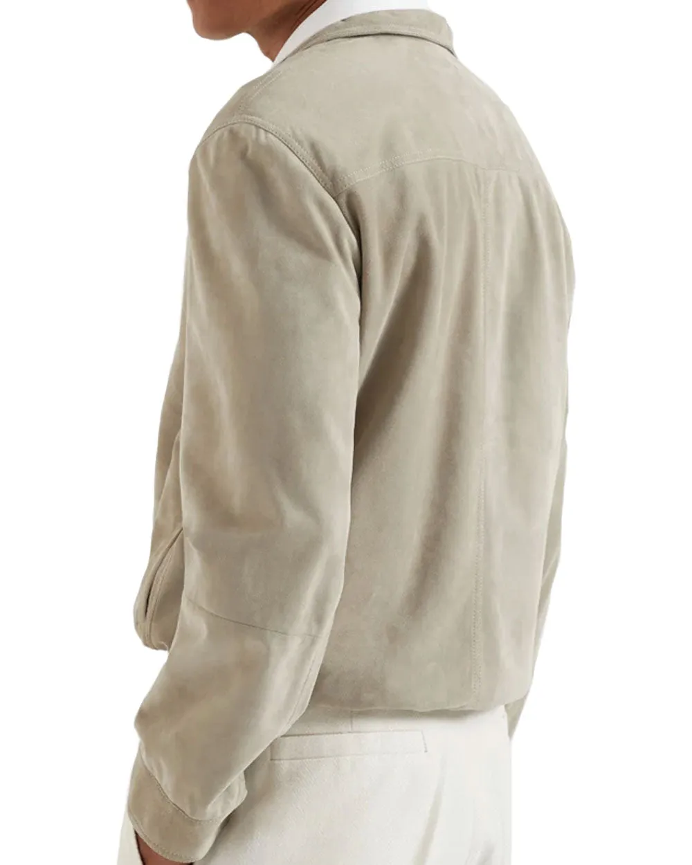 Suede Blouson Jacket