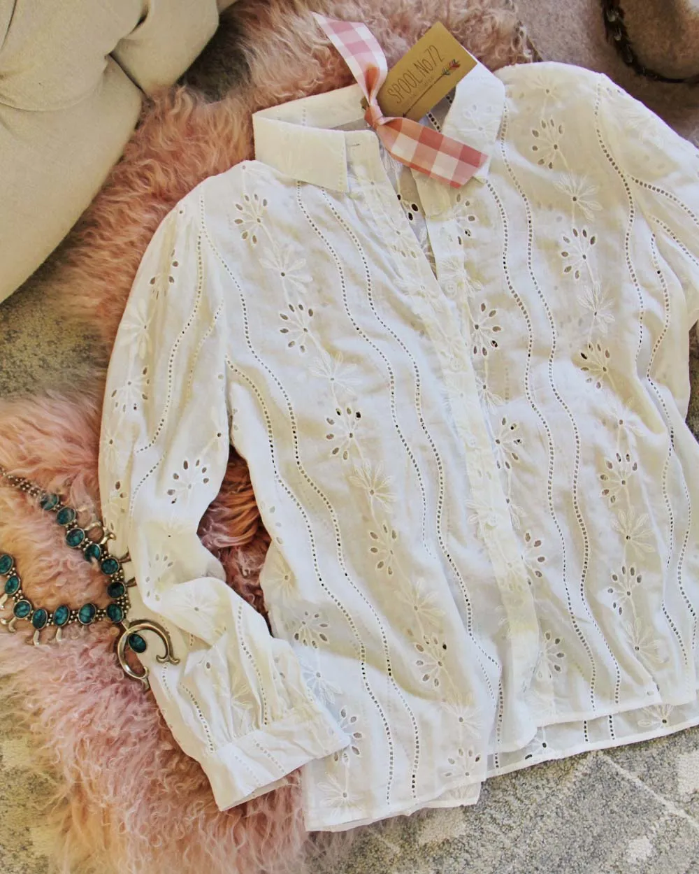 Sweetheart Eyelet Blouse