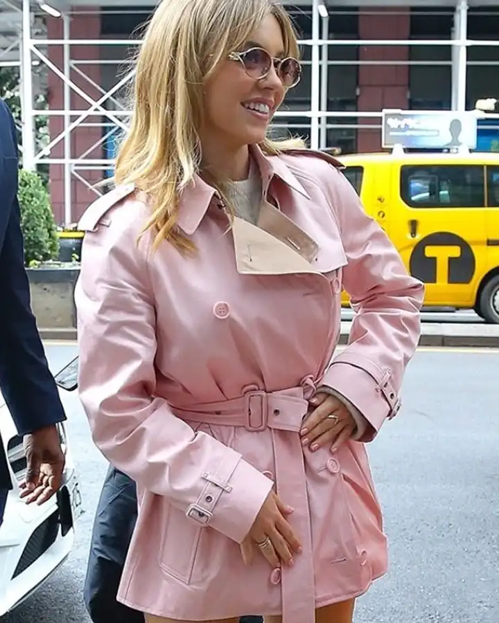 Sydney Sweeney Bai Event Pink Coat