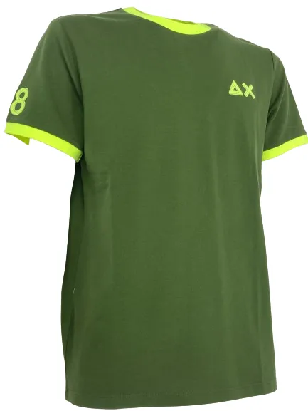 T-SHIRT UOMO VERDE CON LOGO FRONTALE