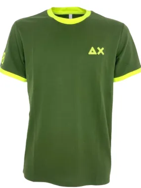 T-SHIRT UOMO VERDE CON LOGO FRONTALE