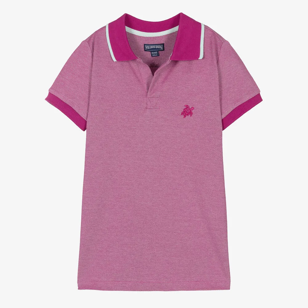 Teen Boys Purple Logo Polo Shirt