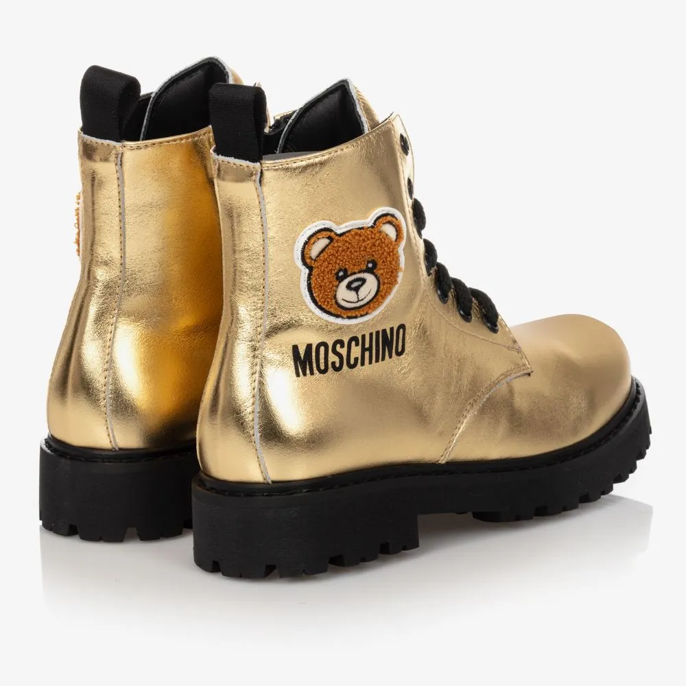 Teen Gold Logo Boots